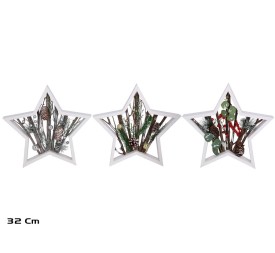 ESTRELLA XMAS DECORADA S3 32X5X32CM 3STD