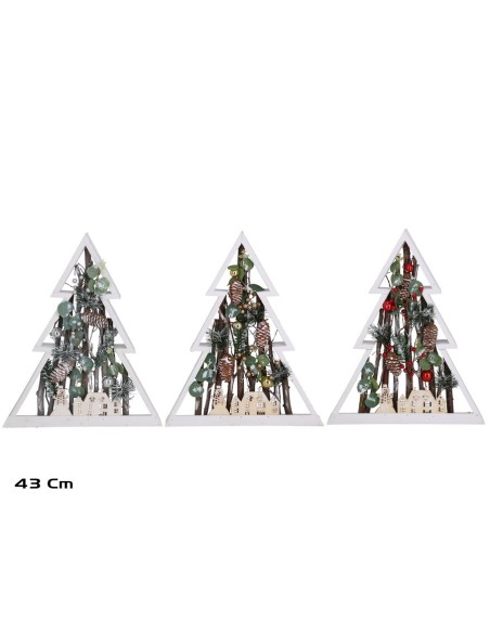 ARBOL XMAS DECORADO S3 35X5X43CM 3STD