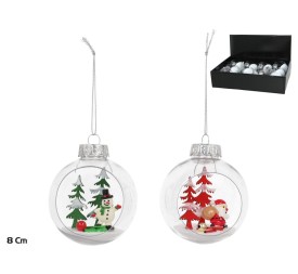 BOLA XMAS POLO NORTE 8CM 2 SURT.