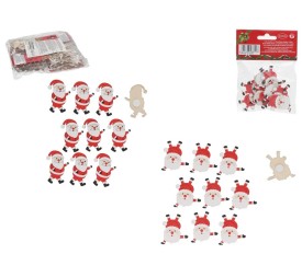 S/10 SANTA C/PEGATINA DOBLE CARA 4X4,5CM 2 SURT.