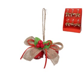 COLGANTE CASCABEL C/LAZO ROJO MATE 8,5X4CM