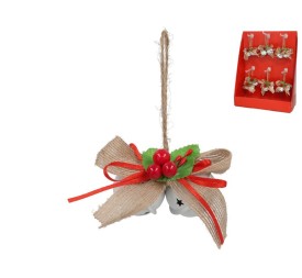 COLGANTE CASCABEL C/LAZO BLANCO MATE 8,5X4CM