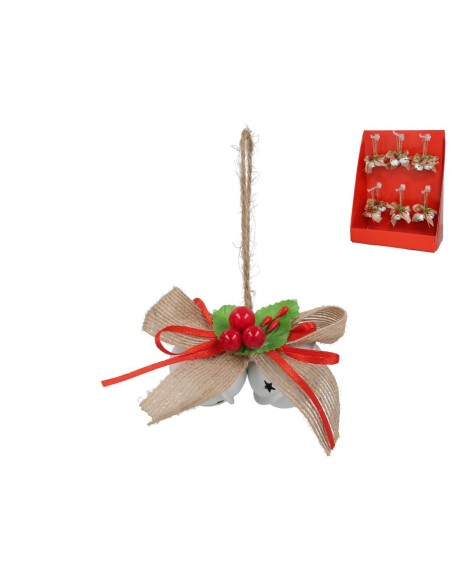 COLGANTE CASCABEL C/LAZO BLANCO MATE 8,5X4CM