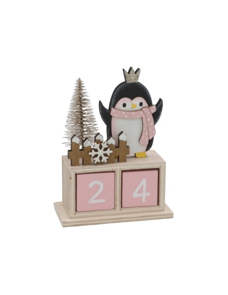 PINGUINO CALENDARIO EIDYS 9X11,5CM ROSA