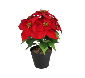 MACETA POINSETTIA X 7 - 40 CM (ROJA)