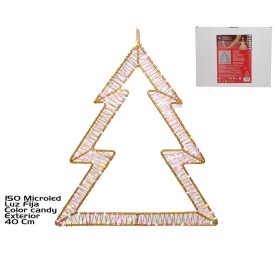 SILUETA ARBOL EXT. 150 MICROLEDS PASTEL MULTICOLOR