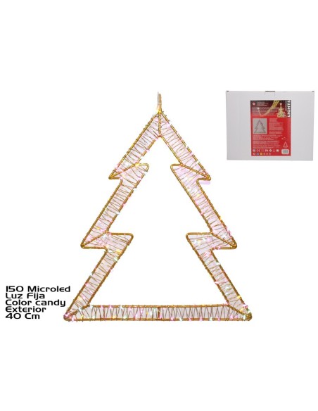 SILUETA ARBOL EXT. 150 MICROLEDS PASTEL MULTICOLOR