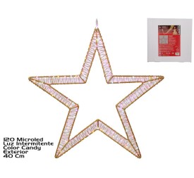 SILUETA ESTRELLA EXT. 120 MICROLEDS PASTEL MULTICO
