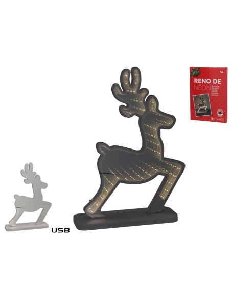 RENO DE NEON 2M CABLE 30X20,5X6CM