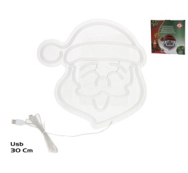 SANTA CLAUS XMAS LUZ 30X30CM