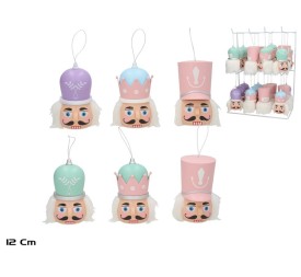 CABEZA SOLDADITO COLGANTE 6 SRT 6X6X12 CM ROSA/VER