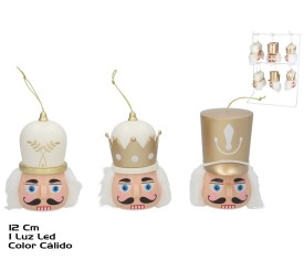 CABEZA SOLDADITO LED GOLD COLGANTE 3 SRT 6X6X12 CM