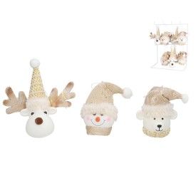 CABEZA COLGANTE DORADA LED 3 SURTIDOS 13 CM