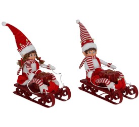 ELFO GHER EN TRINEO 12X25X33CM 2STD