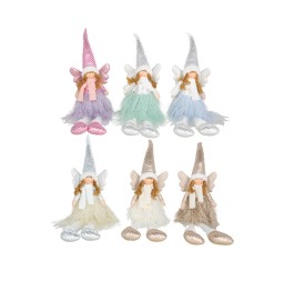 ANGELITO TUL PASTEL SENTADO 16X12X40CM 6STD