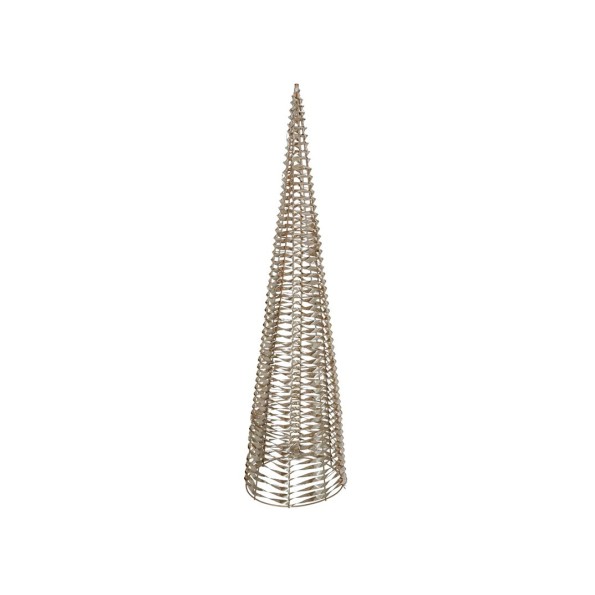 CONO C/120 LUCES 25X25X100CM DORADO
