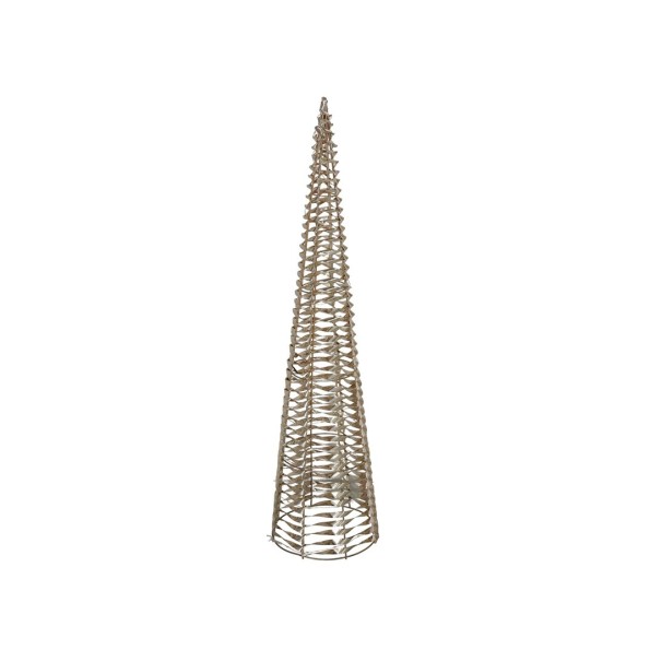 CONO C/80 LUCES 20X20X80CM DORADO