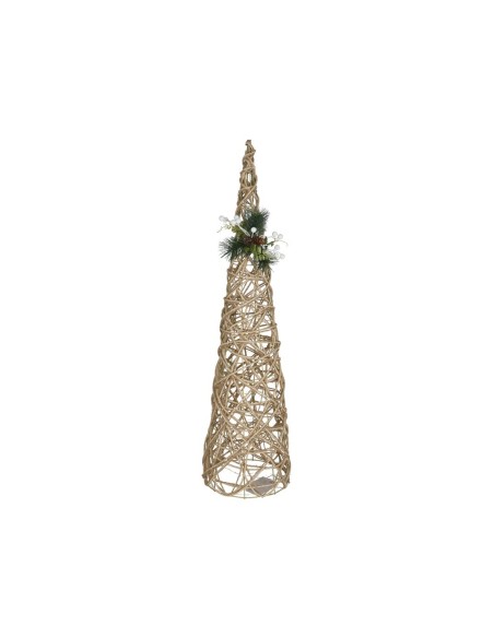 CONO XMAS C/120 LUCES BETH 25X25X100CM NATURAL
