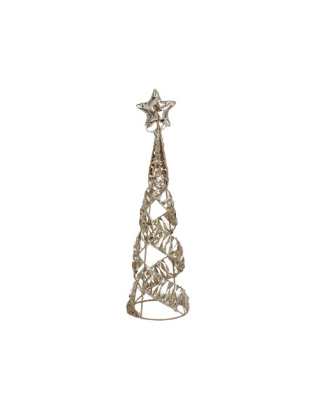 CONO ESTRELLA C/140 LUCES 16X16X60CM DORADO