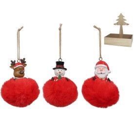 FIG. COLGANTE POMPON ANGELINA 6,5X6,5X8 3STD