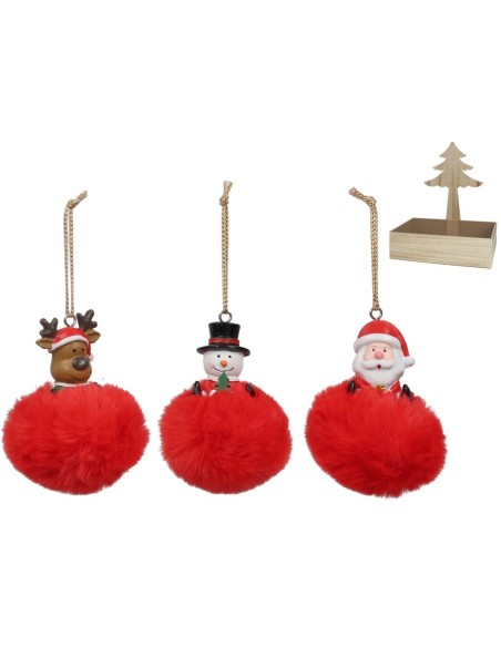 FIG. COLGANTE POMPON ANGELINA 6,5X6,5X8 3STD