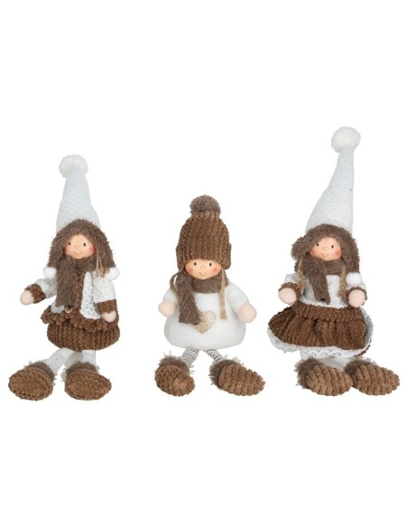 NIÑA SENTADA LARA DECORADA 3 SRT 18X10X25 CM