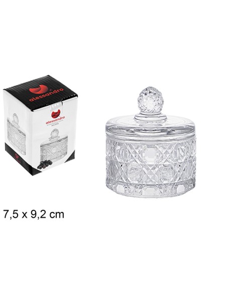 BOMBONERA CRISTAL NORA 7,5X9,2 CM