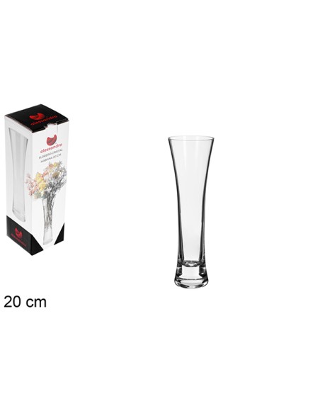 FLORERO CRISTAL HABANA 20 CM