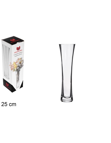 FLORERO CRISTAL HABANA 25 CM