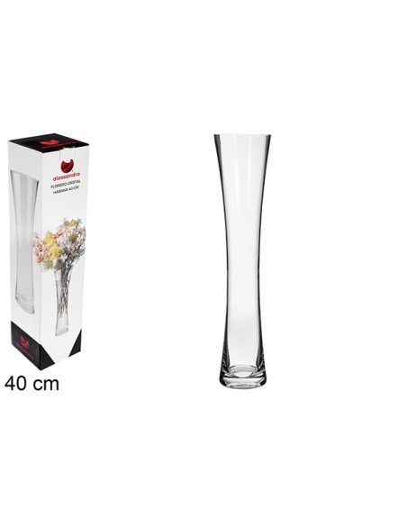 FLORERO CRISTAL HABANA 40 CM