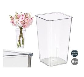 JARRON CUADRADO ACRILICO 38CM