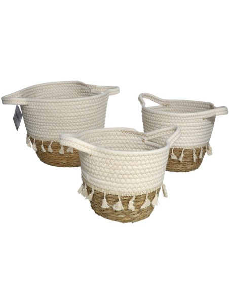 S/3 CESTAS LINARES 33X33X28CM