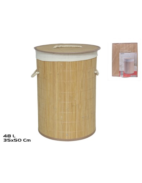 PONGOTODO REDONDA IRKA BAMBU 48L 35X35X50 CM
