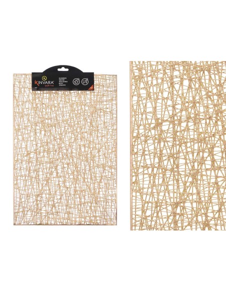 SALVAMANTEL RECTANGULAR RAYAS DORADO