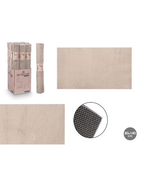 ALFOMBRA SOFT BEIGE OSCURO 80X140CM
