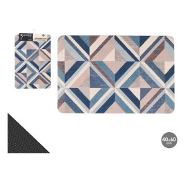 ALFOMBRA COCINA TRIANGULOS AZUL 40X60CM