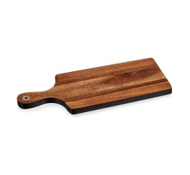 TABLA CORTAR MADERA CON BORDE NEGRO 45CM