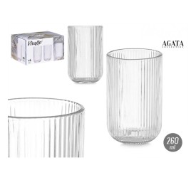VASO TRANSPARENTE RAYAS 430ML