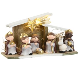 NACIMIENTO LED TERRACOTA 26X12X14,5 7 FIGURAS