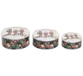 CAJA SET 3 METAL 20X20X9 CASCANUECES MULTICOLOR