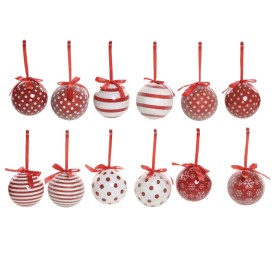 DECORACION COLGANTE SET 14 PVC 24X21X15,5 ROJO