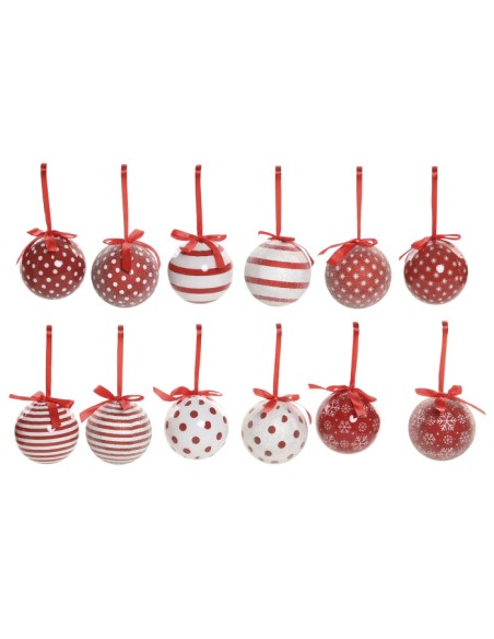 DECORACION COLGANTE SET 14 PVC 24X21X15,5 ROJO