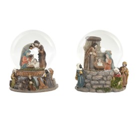 BOLA DECORACION LED CRISTAL 11,5X11,5X13 2 SURT.