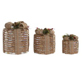 REGALO SET 3 LED PE 25X25X30 3xAA IRIDISCENTE