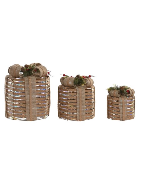 REGALO SET 3 LED PE 25X25X30 3xAA IRIDISCENTE