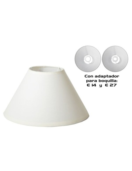 PANTALLA RED.30 CM C/ADAPTADOR E14/E27