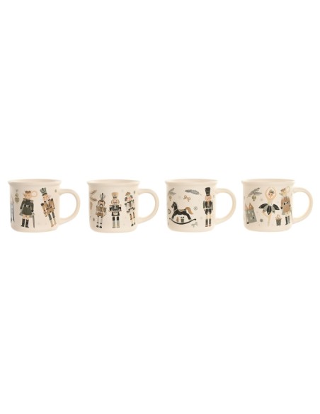 TAZA PORCELANA 12,5X9,5X9 365ML CASCANUECES 4 SURT