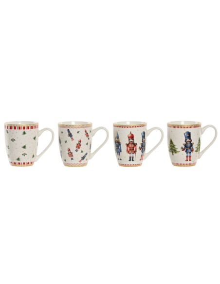 MUG PORCELANA 12X8,5X9 360ML CASCANUECES 4 SURT.