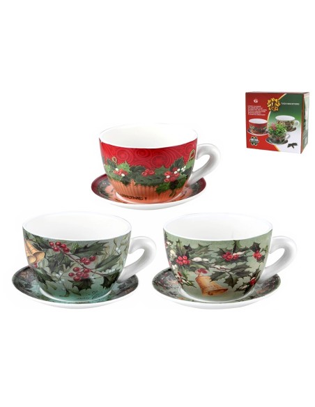 MACETERO TAZA MUERDAGO 23X19X12CM 3STD