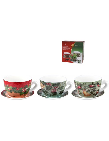 MACETERO TAZA MUERDAGO 29X23X14,5CM